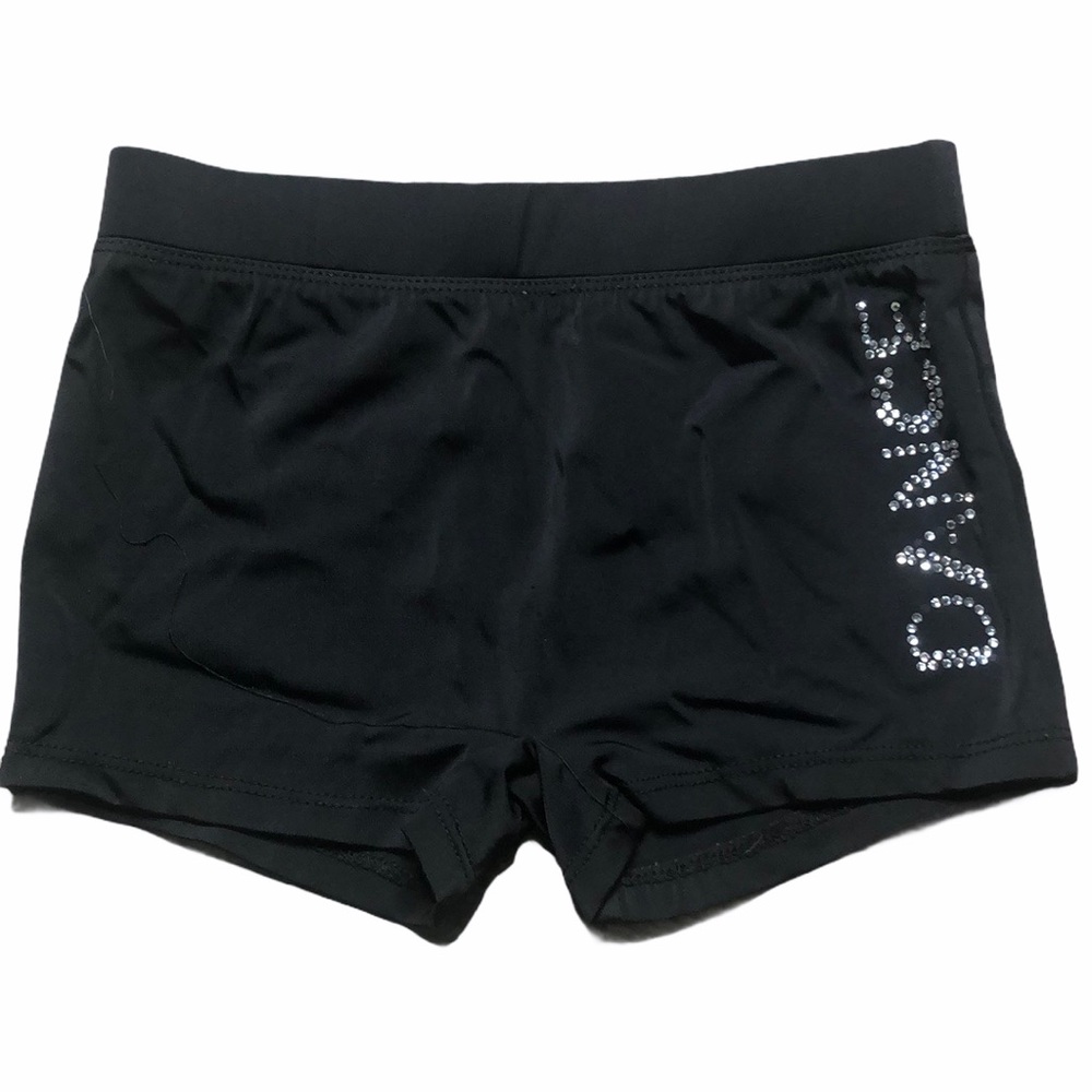 Iefiel Black Spandex Like Athletic Shorts
